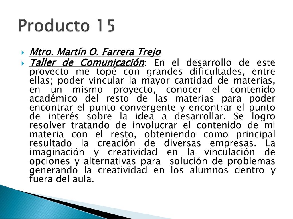 Producto 15 Mtro. Martín O. Farrera Trejo