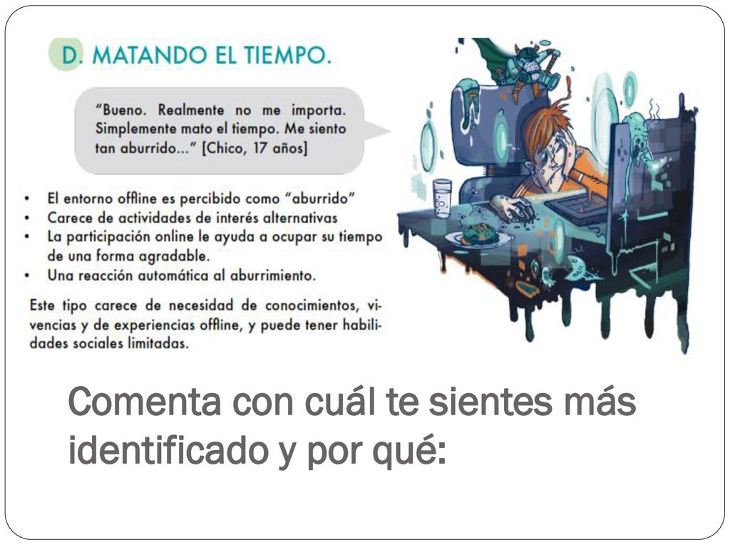 Comenta con cuál te sientes más identificado y por qué: