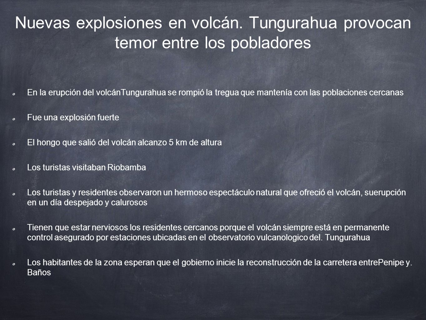 Nuevas explosiones en volcán