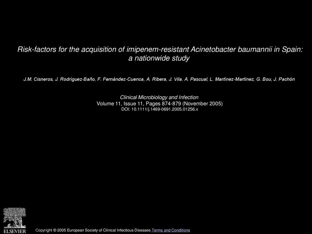 Risk-factors for the acquisition of imipenem-resistant Acinetobacter baumannii in Spain: a nationwide study
