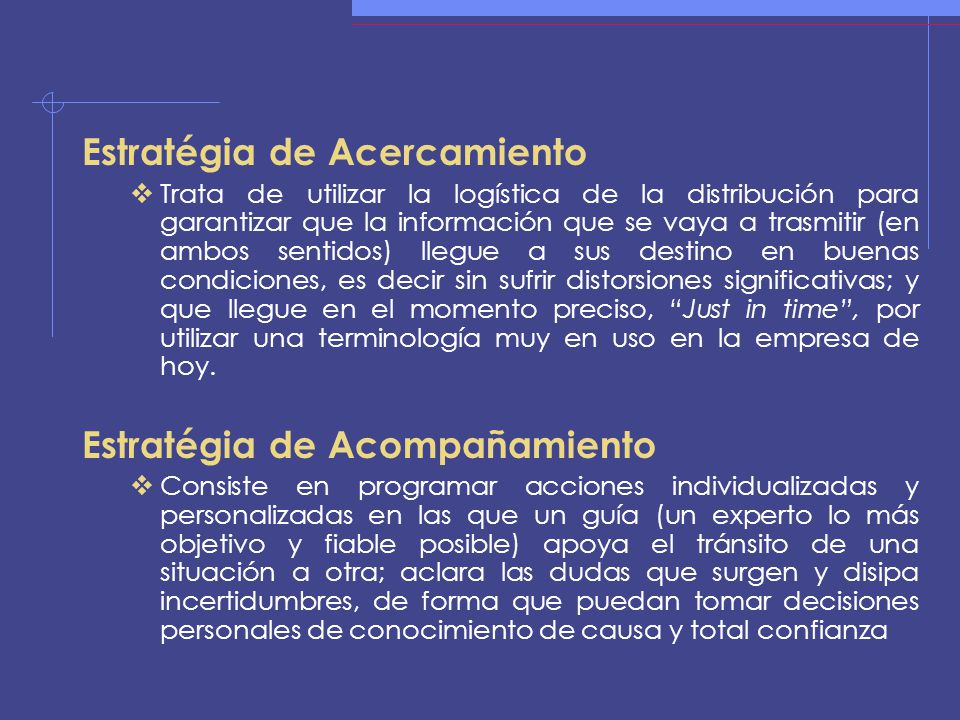 Estratégia de Acercamiento