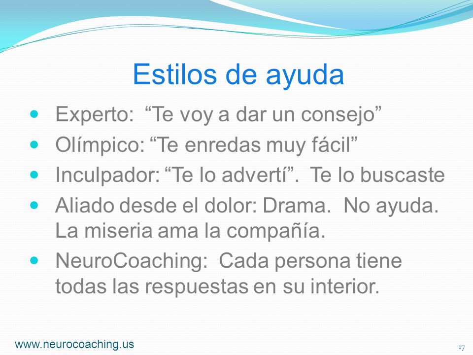 Estilos de ayuda Experto: Te voy a dar un consejo