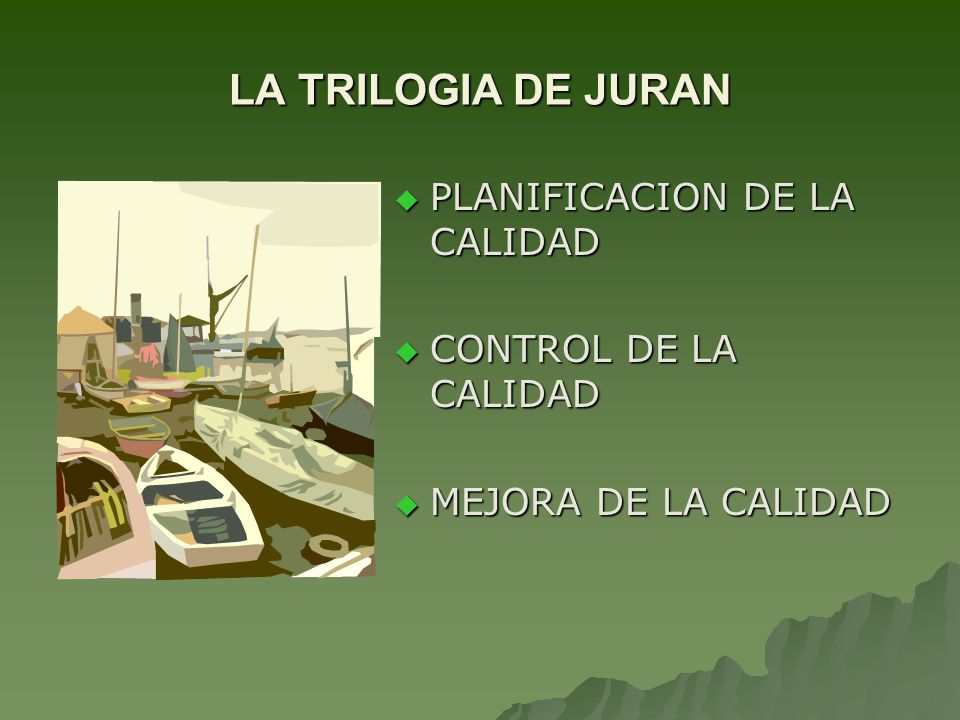 LA TRILOGIA DE JURAN PLANIFICACION DE LA CALIDAD CONTROL DE LA CALIDAD