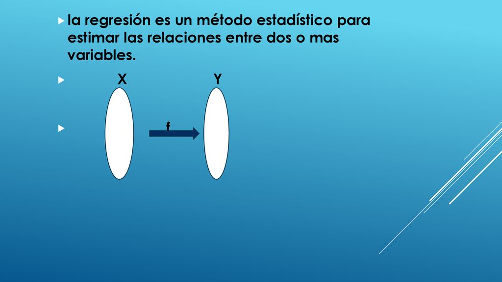 la regresión es un método estadístico para estimar las relaciones entre dos o mas variables.