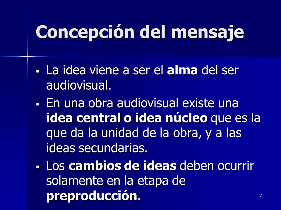 Concepción del mensaje