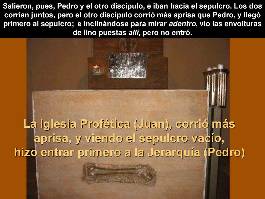 Salieron, pues, Pedro y el otro discípulo, e iban hacia el sepulcro