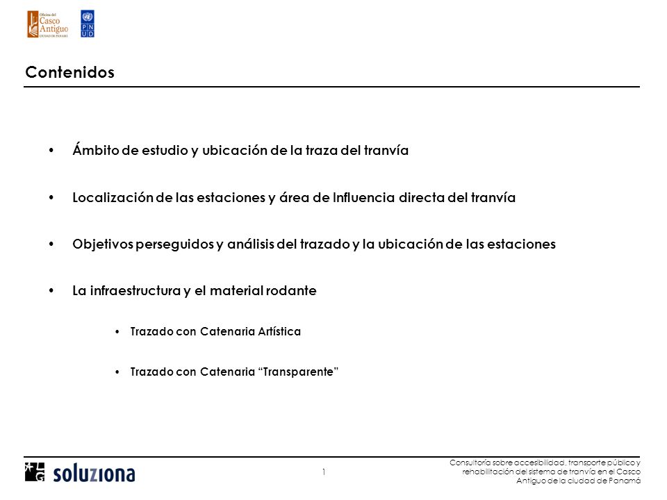 Ámbito de estudio y ubicación de la traza del tranvía