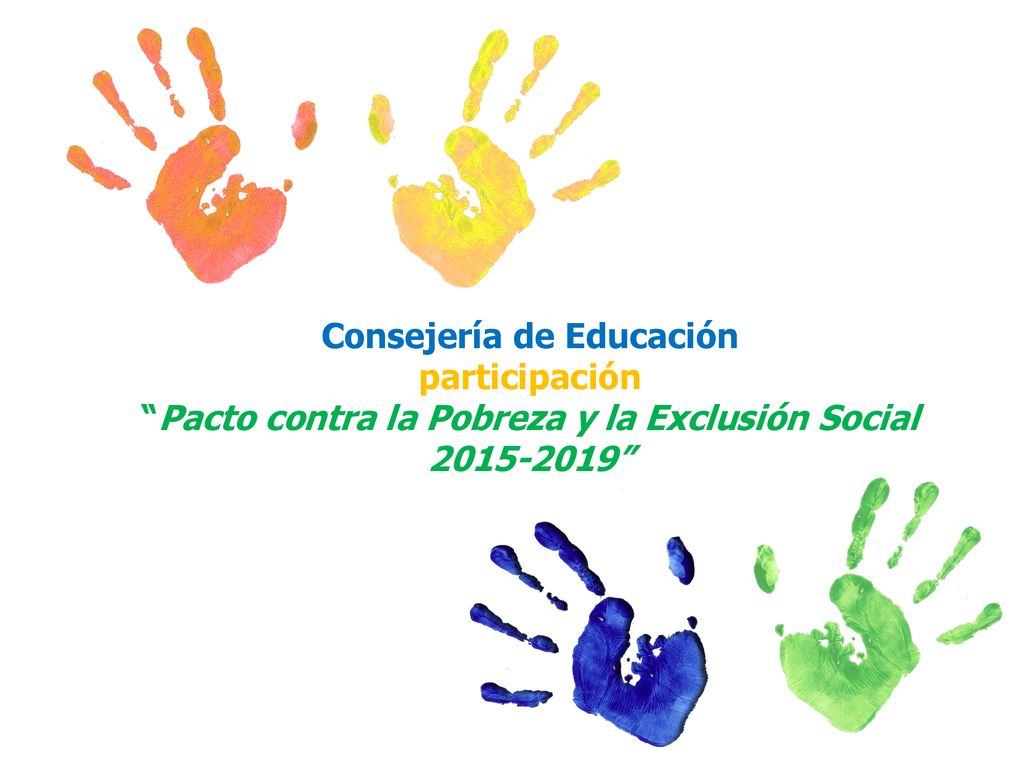 Consejería de Educación participación Pacto contra la Pobreza y la Exclusión Social