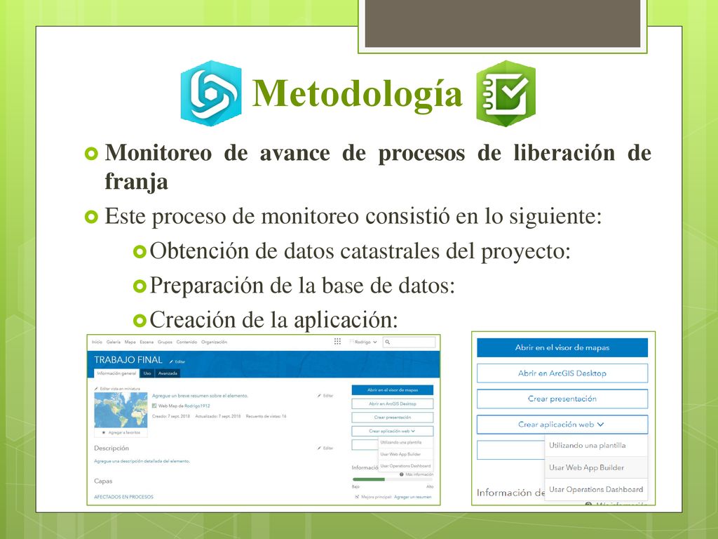 Metodología Monitoreo de avance de procesos de liberación de franja