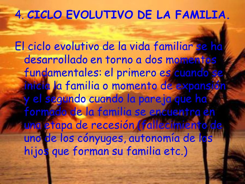 4. CICLO EVOLUTIVO DE LA FAMILIA.