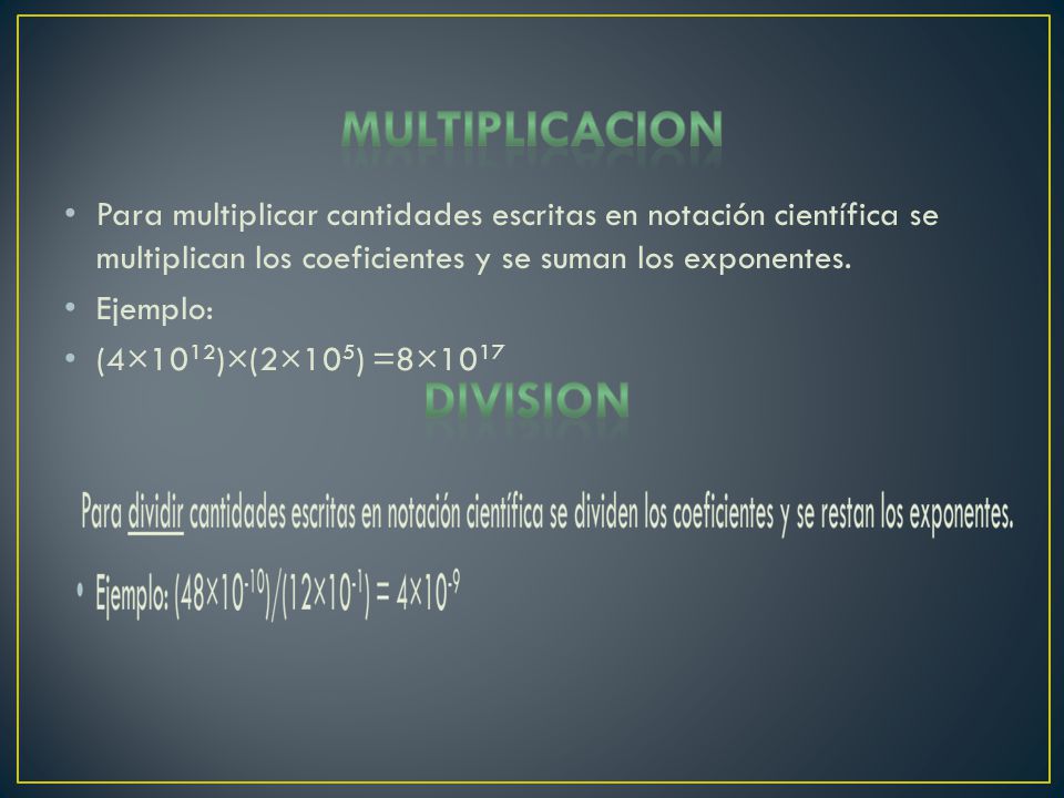 MULTIPLICACION DIVISION