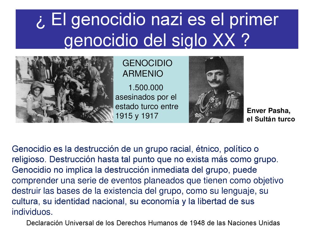 ¿ El genocidio nazi es el primer genocidio del siglo XX