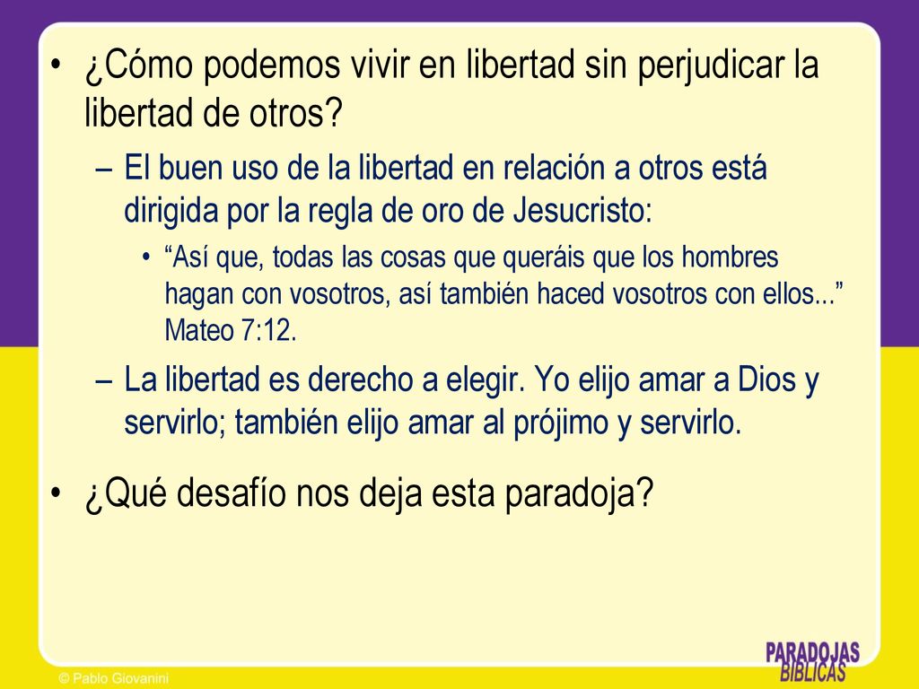 ¿Cómo podemos vivir en libertad sin perjudicar la libertad de otros