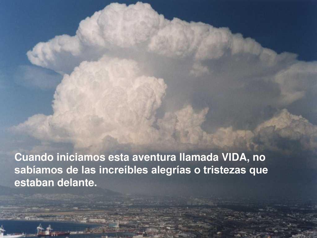 Cuando iniciamos esta aventura llamada VIDA, no sabíamos de las increíbles alegrías o tristezas que estaban delante.