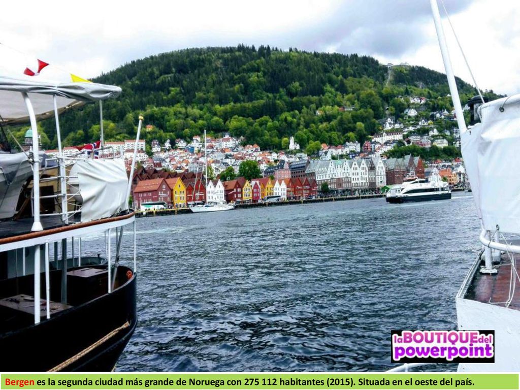 Bergen es la segunda ciudad más grande de Noruega con habitantes (2015).​ Situada en el oeste del país.