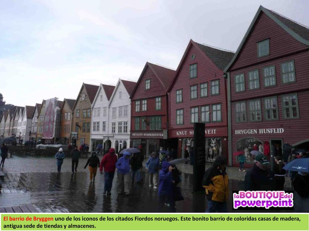 El barrio de Bryggen uno de los iconos de los citados Fiordos noruegos