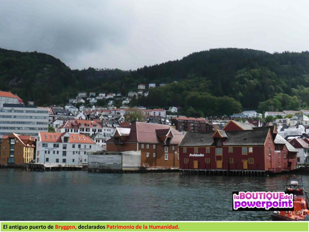 El antiguo puerto de Bryggen, declarados Patrimonio de la Humanidad.