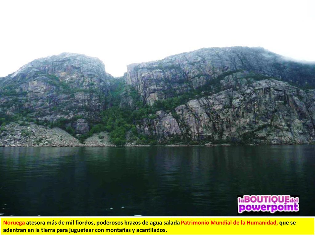 Noruega atesora más de mil fiordos, poderosos brazos de agua salada Patrimonio Mundial de la Humanidad, que se adentran en la tierra para juguetear con montañas y acantilados.