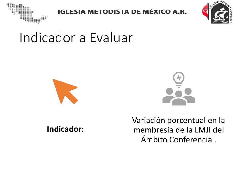 Indicador a Evaluar Indicador: Variación porcentual en la membresía de la LMJI del Ámbito Conferencial.
