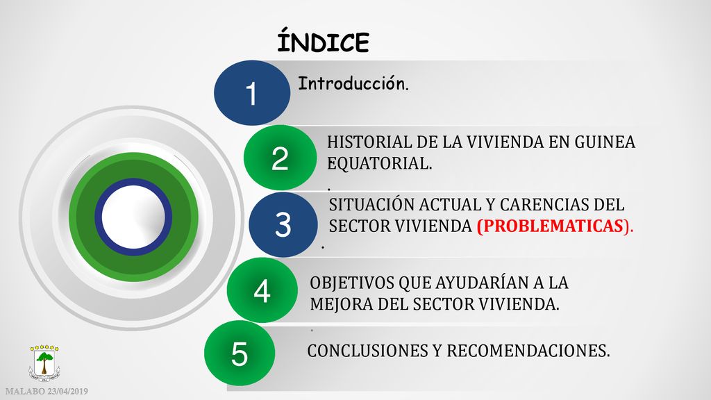 ÍNDICE 1. Introducción. 2. HISTORIAL DE LA VIVIENDA EN GUINEA EQUATORIAL