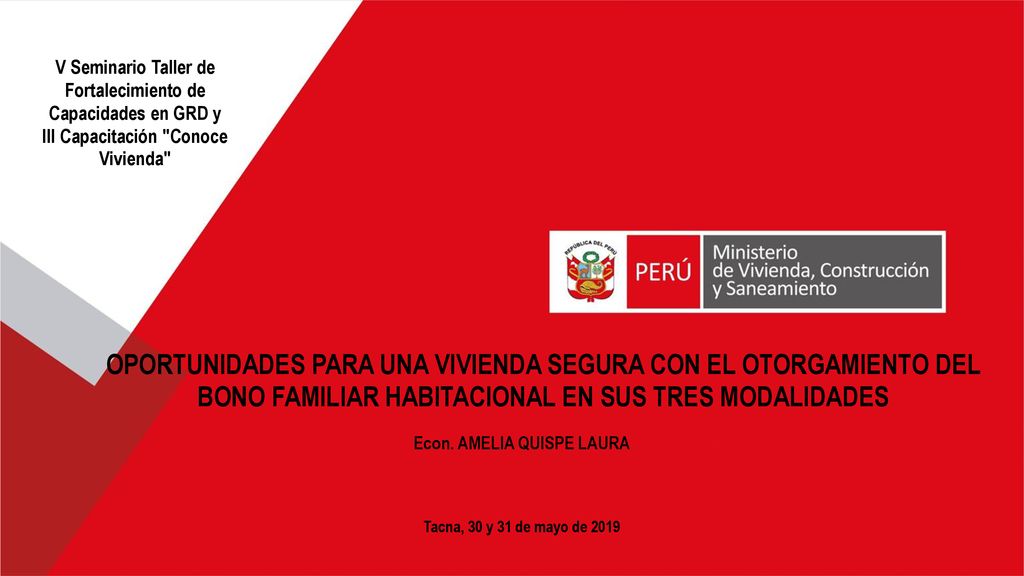 V Seminario Taller de Fortalecimiento de Capacidades en GRD y