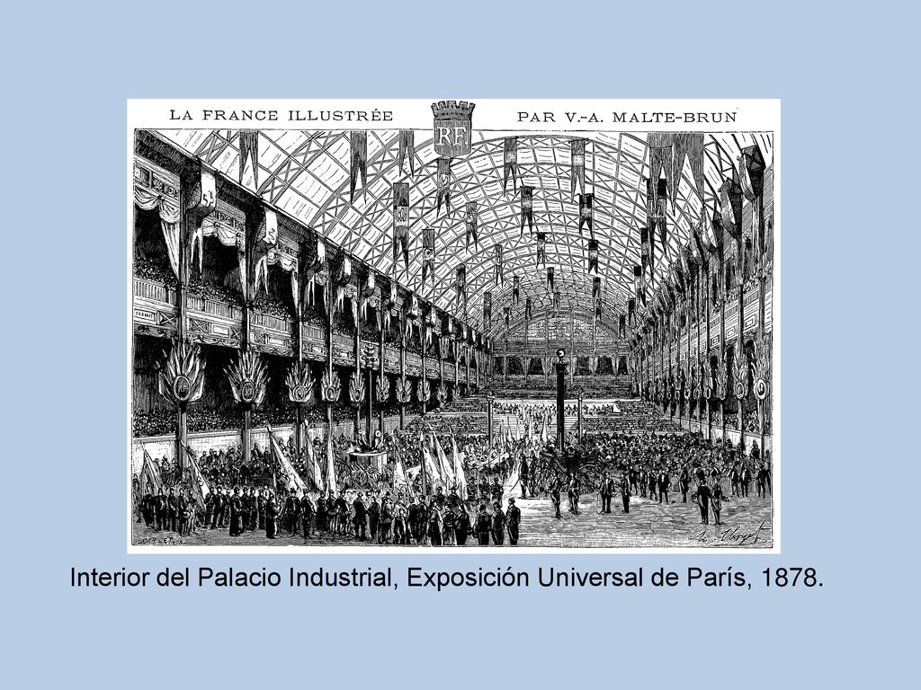 Interior del Palacio Industrial, Exposición Universal de París, 1878.