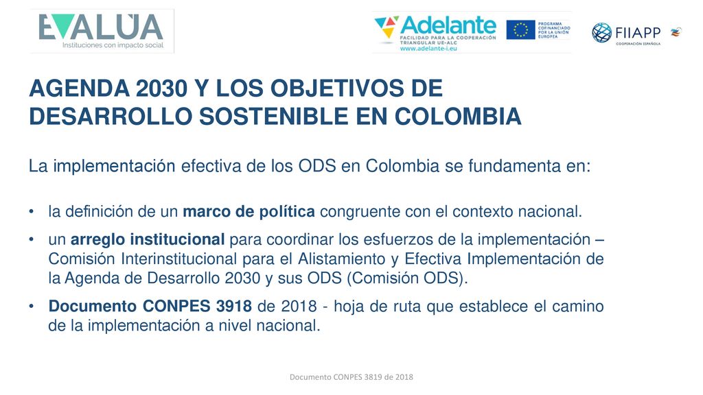 AGENDA 2030 Y LOS OBJETIVOS DE DESARROLLO SOSTENIBLE EN COLOMBIA
