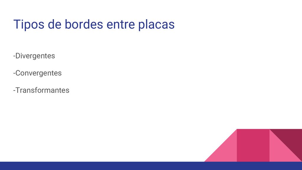 Tipos de bordes entre placas