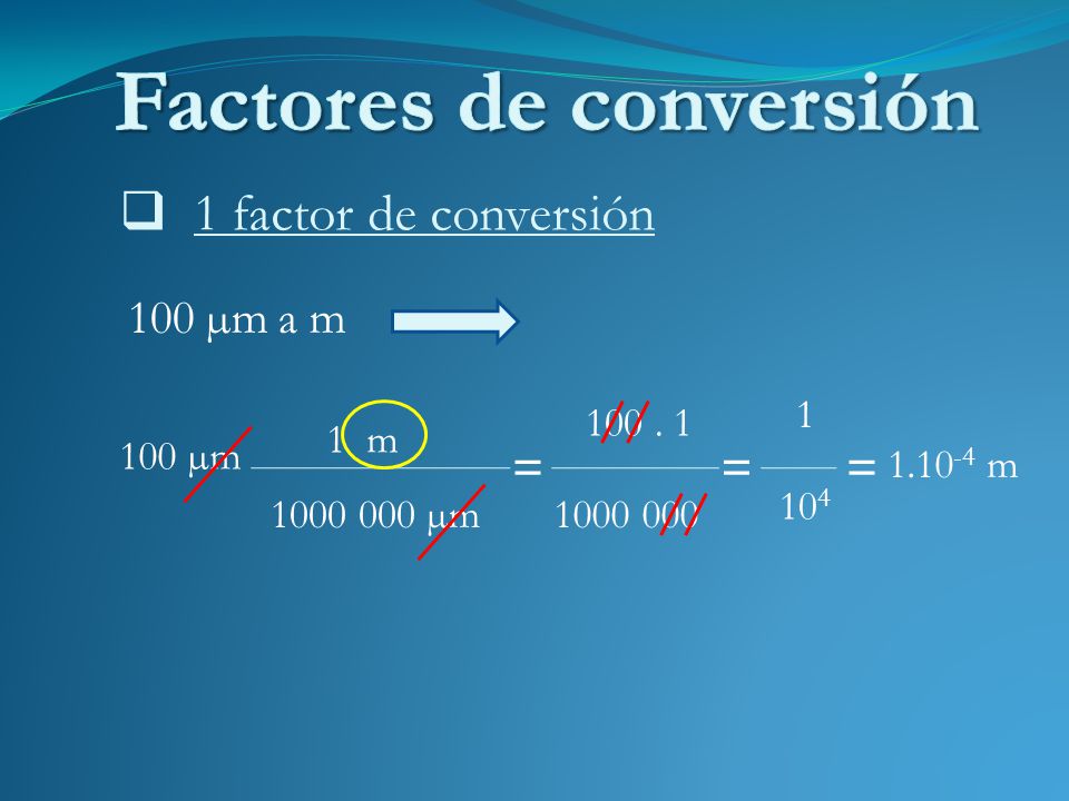 Factores de conversión