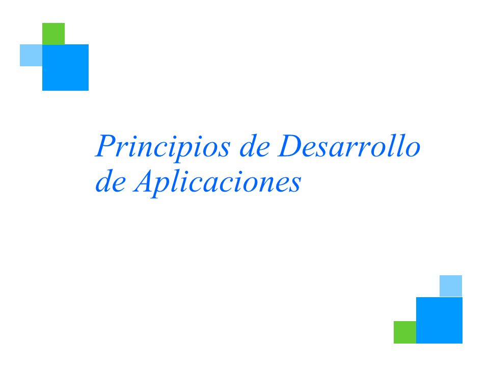 Principios de Desarrollo de Aplicaciones