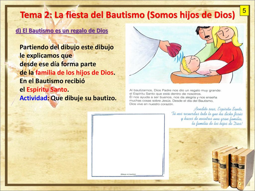 Tema 2: La fiesta del Bautismo (Somos hijos de Dios)