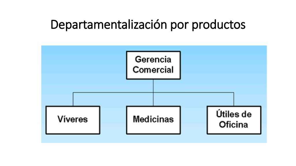 Departamentalización por productos