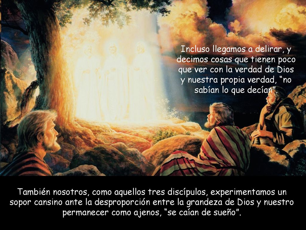 Incluso llegamos a delirar, y decimos cosas que tienen poco que ver con la verdad de Dios y nuestra propia verdad, no sabían lo que decían .