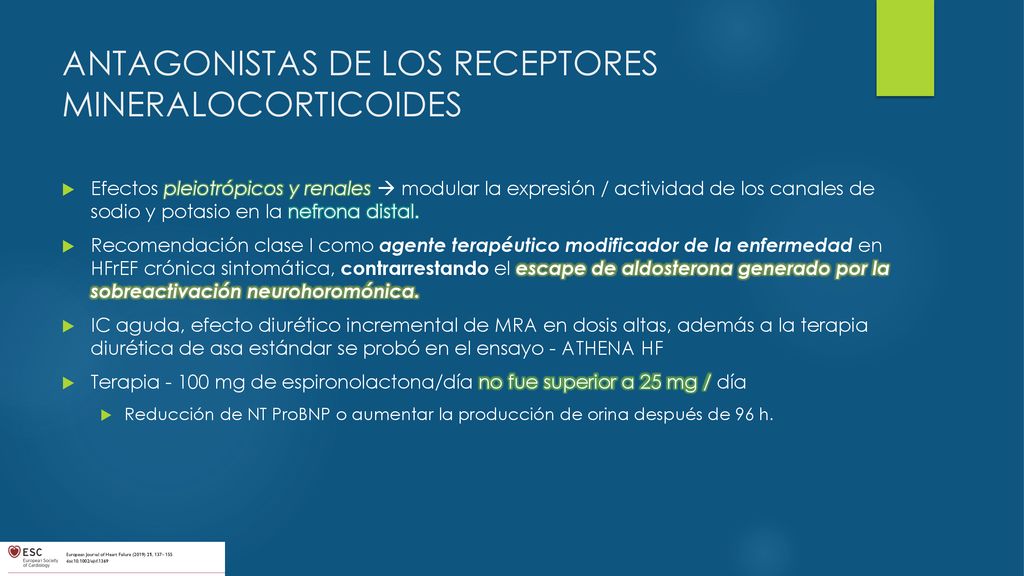 ANTAGONISTAS DE LOS RECEPTORES MINERALOCORTICOIDES