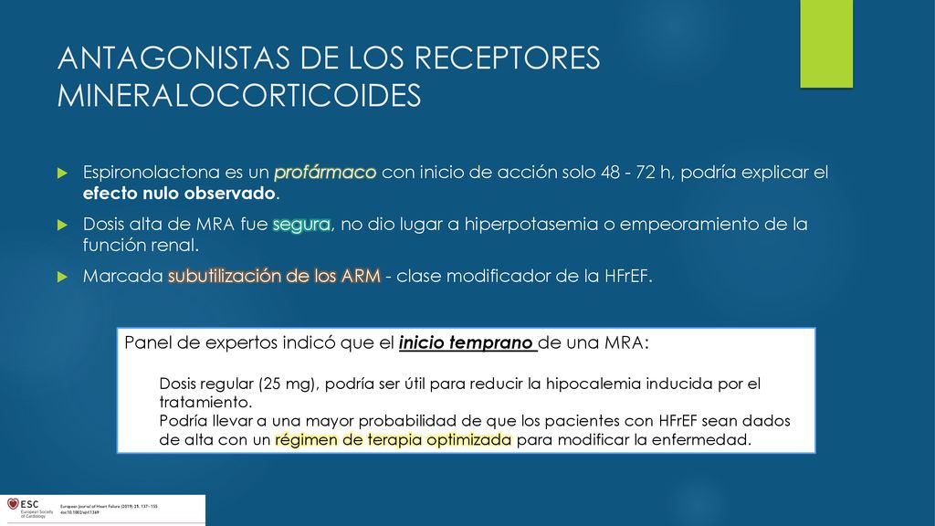 ANTAGONISTAS DE LOS RECEPTORES MINERALOCORTICOIDES