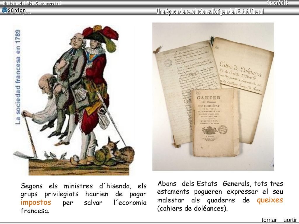 Abans dels Estats Generals, tots tres estaments pogueren expressar el seu malestar als quaderns de queixes (cahiers de doléances).