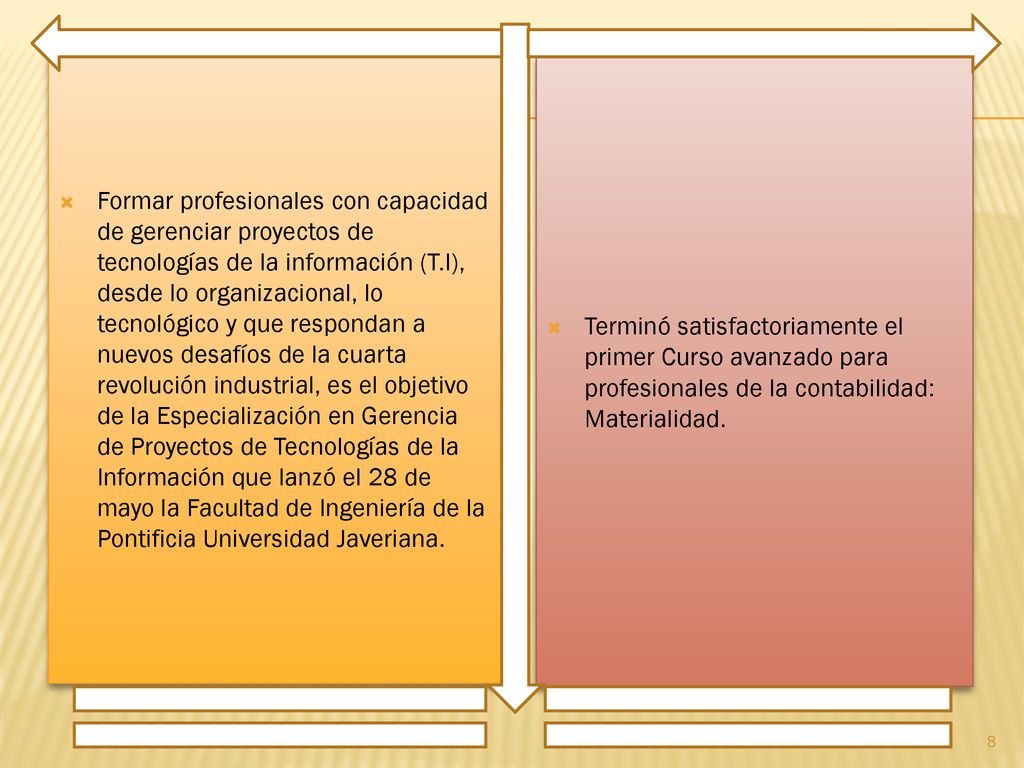 Formar profesionales con capacidad de gerenciar proyectos de tecnologías de la información (T.I), desde lo organizacional, lo tecnológico y que respondan a nuevos desafíos de la cuarta revolución industrial, es el objetivo de la Especialización en Gerencia de Proyectos de Tecnologías de la Información que lanzó el 28 de mayo la Facultad de Ingeniería de la Pontificia Universidad Javeriana.