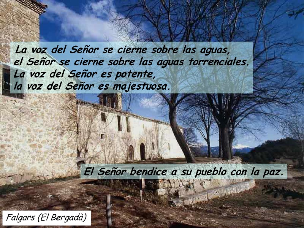 El Señor bendice a su pueblo con la paz.
