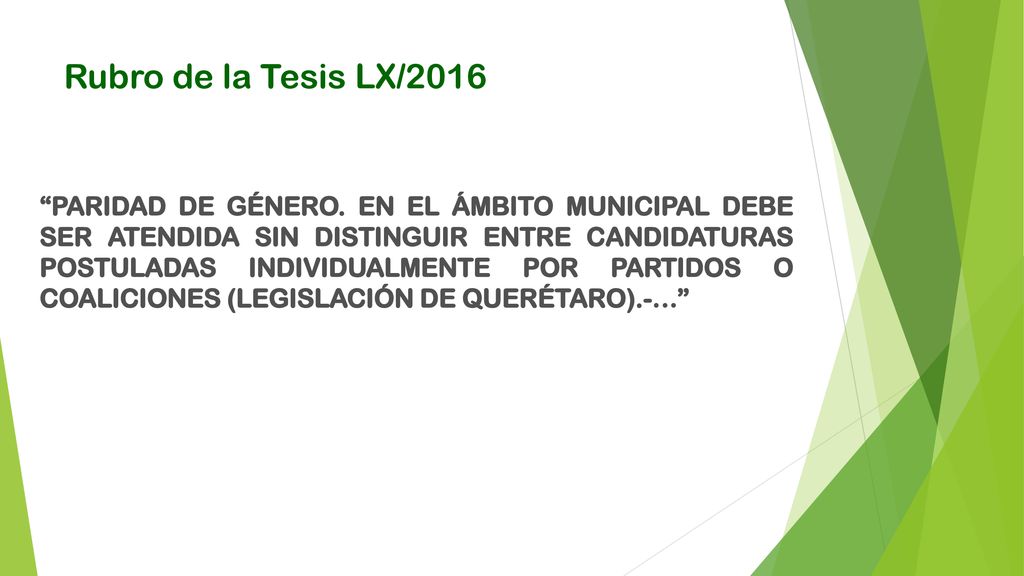 Rubro de la Tesis LX/2016