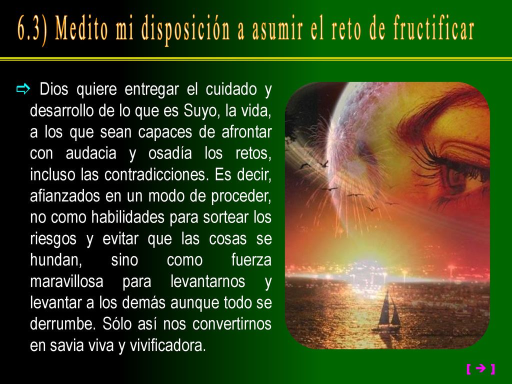 6.3) Medito mi disposición a asumir el reto de fructificar