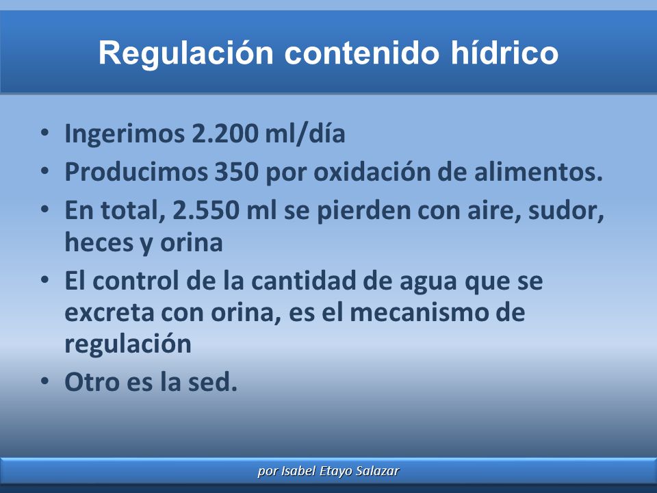 Regulación contenido hídrico