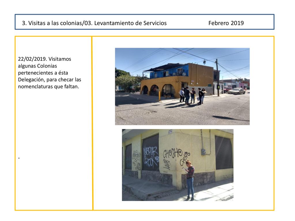 3. Visitas a las colonias/03. Levantamiento de Servicios Febrero 2019
