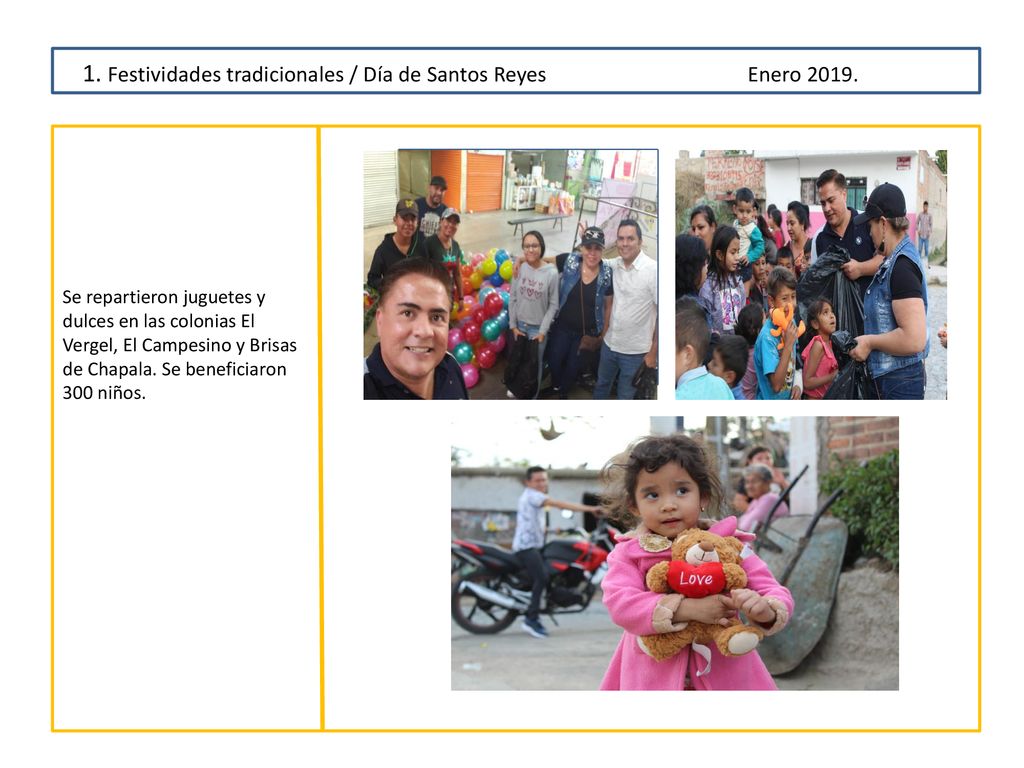 1. Festividades tradicionales / Día de Santos Reyes Enero 2019.