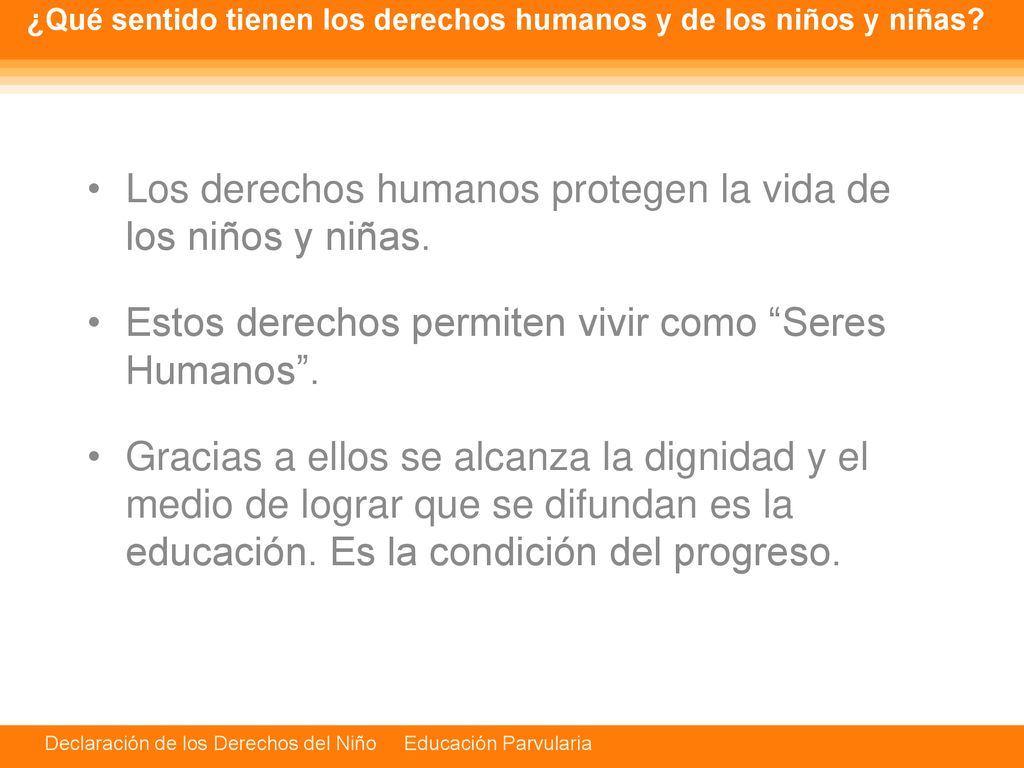 ¿Qué sentido tienen los derechos humanos y de los niños y niñas