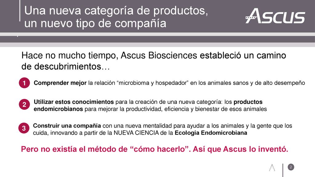 Una nueva categoría de productos, un nuevo tipo de compañía