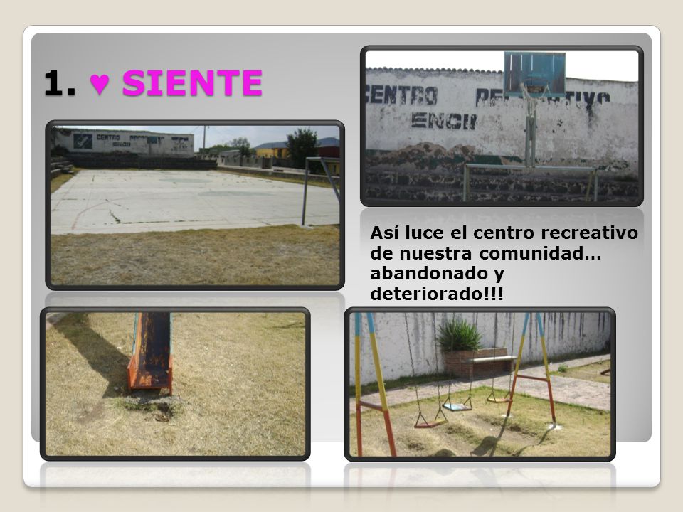 1. ♥ SIENTE Así luce el centro recreativo de nuestra comunidad… abandonado y deteriorado!!!