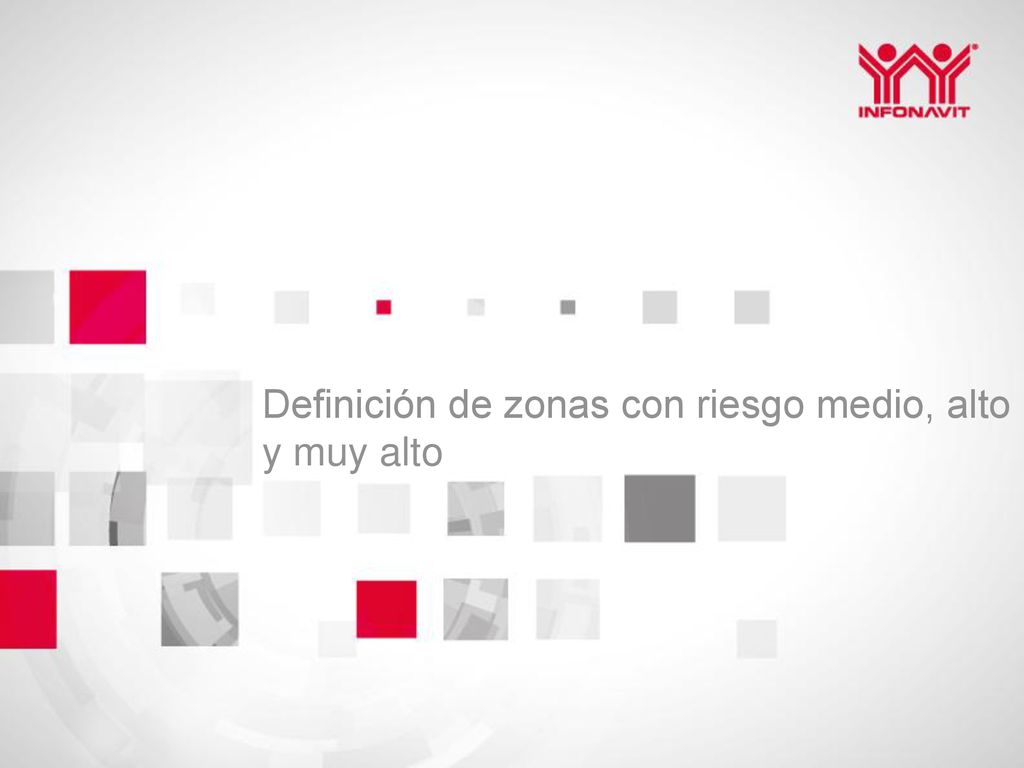 Definición de zonas con riesgo medio, alto y muy alto