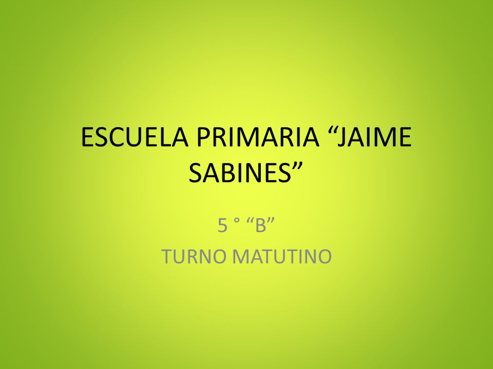 ESCUELA PRIMARIA JAIME SABINES