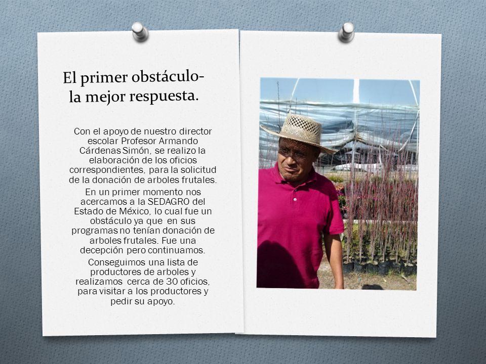 El primer obstáculo- la mejor respuesta.