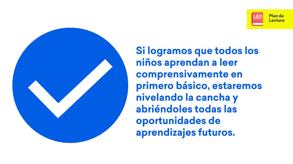 Si logramos que todos los niños aprendan a leer comprensivamente en primero básico, estaremos nivelando la cancha y abriéndoles todas las oportunidades de aprendizajes futuros.